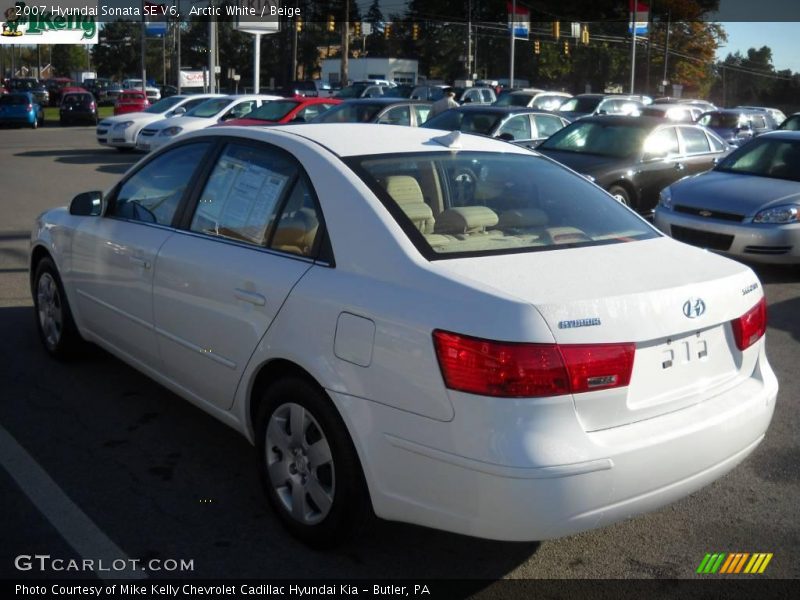 Arctic White / Beige 2007 Hyundai Sonata SE V6