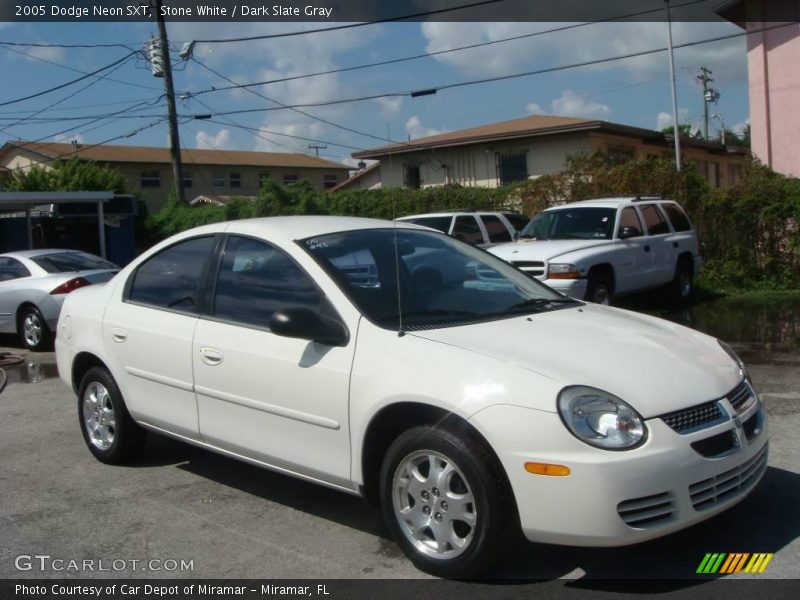 Stone White / Dark Slate Gray 2005 Dodge Neon SXT