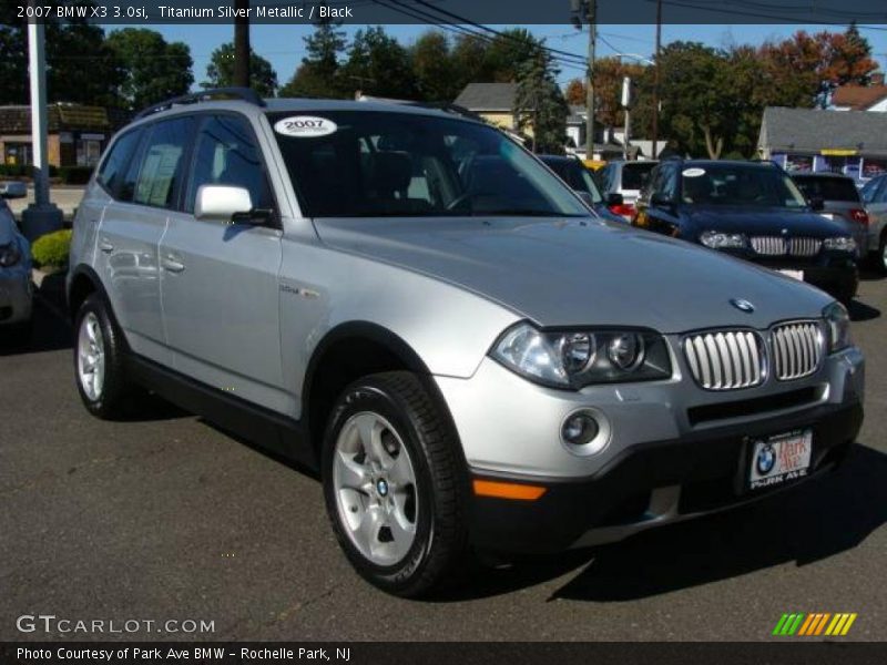 Titanium Silver Metallic / Black 2007 BMW X3 3.0si
