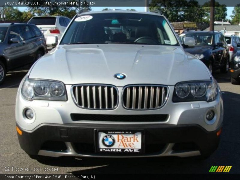 Titanium Silver Metallic / Black 2007 BMW X3 3.0si