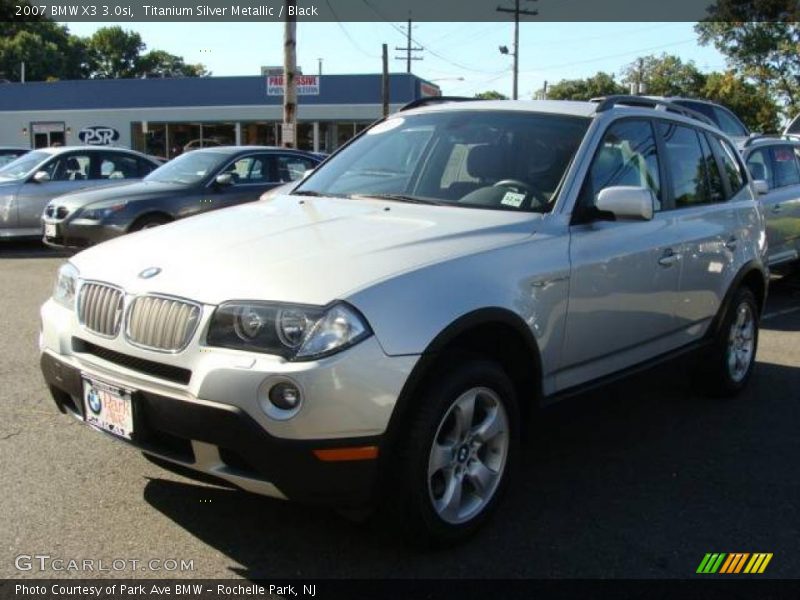 Titanium Silver Metallic / Black 2007 BMW X3 3.0si