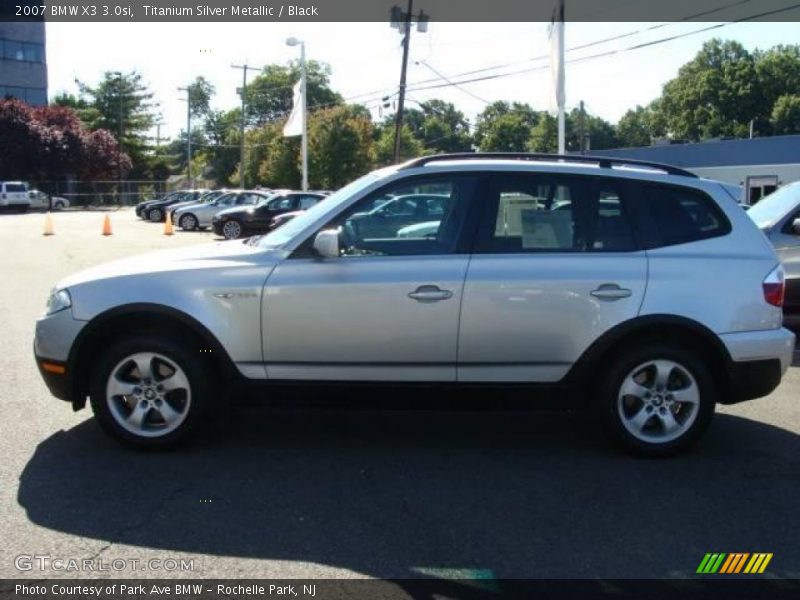 Titanium Silver Metallic / Black 2007 BMW X3 3.0si