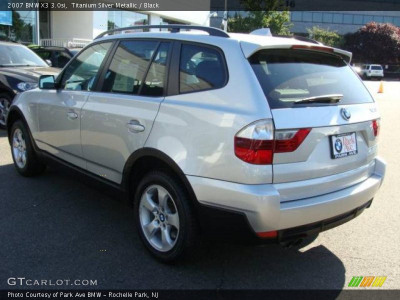 Titanium Silver Metallic / Black 2007 BMW X3 3.0si