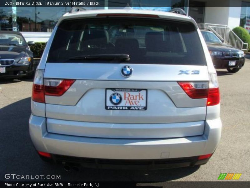 Titanium Silver Metallic / Black 2007 BMW X3 3.0si