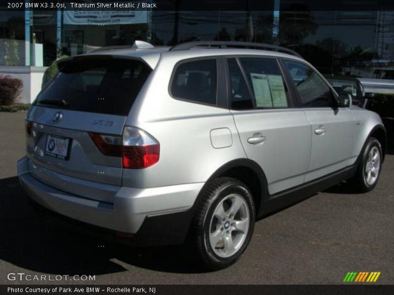 Titanium Silver Metallic / Black 2007 BMW X3 3.0si