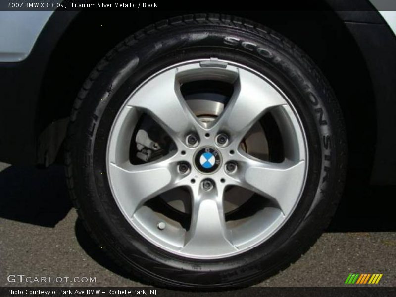 Titanium Silver Metallic / Black 2007 BMW X3 3.0si