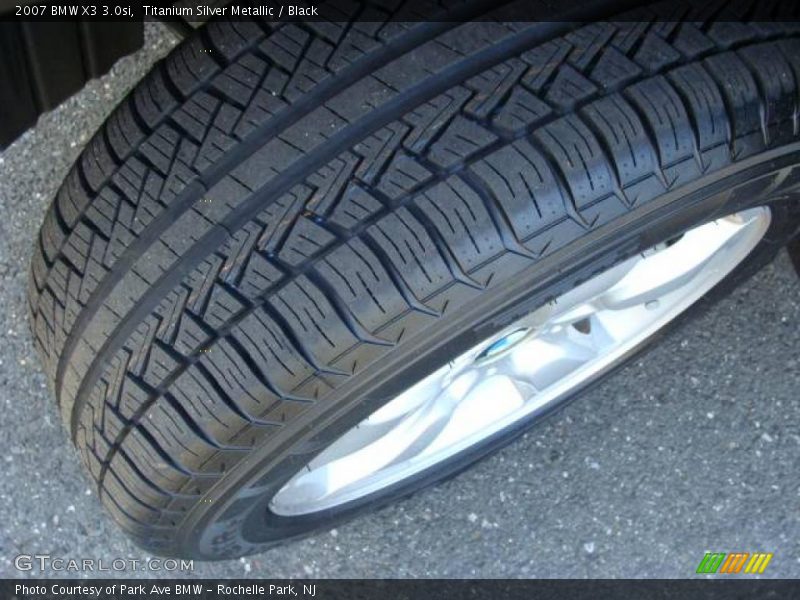 Titanium Silver Metallic / Black 2007 BMW X3 3.0si