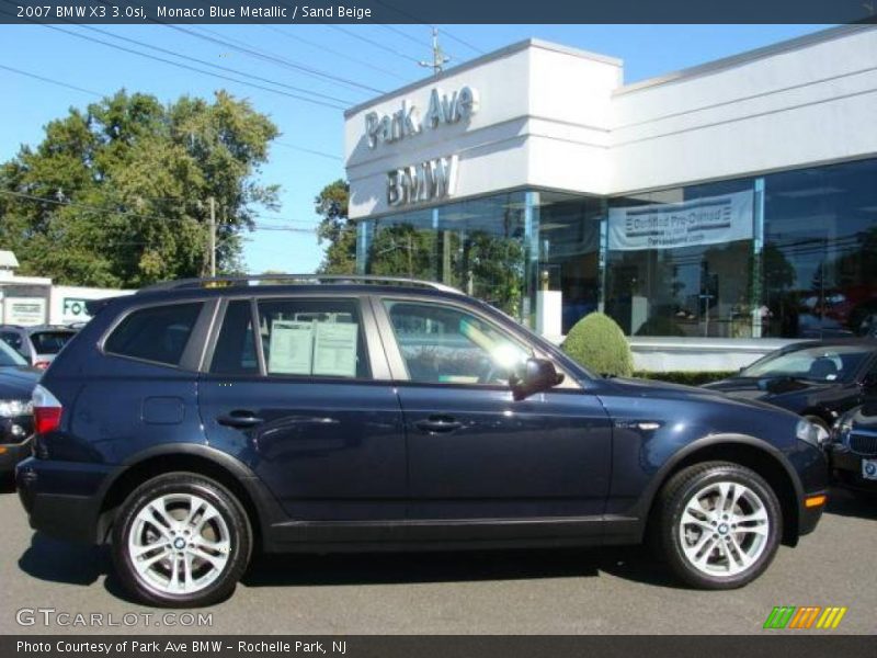 Monaco Blue Metallic / Sand Beige 2007 BMW X3 3.0si
