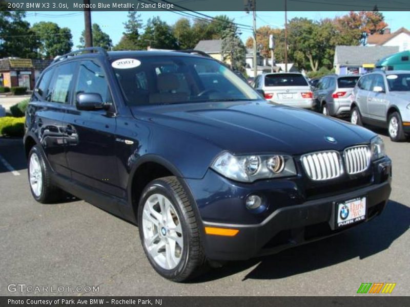 Monaco Blue Metallic / Sand Beige 2007 BMW X3 3.0si