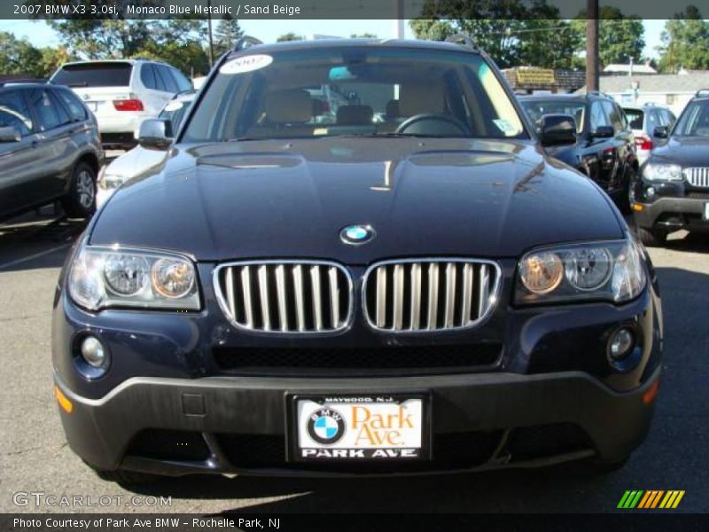 Monaco Blue Metallic / Sand Beige 2007 BMW X3 3.0si