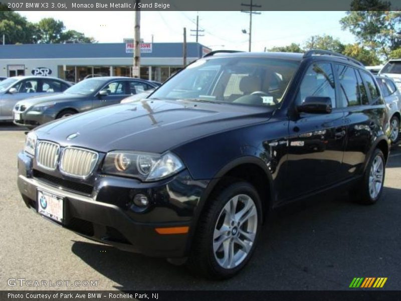 Monaco Blue Metallic / Sand Beige 2007 BMW X3 3.0si