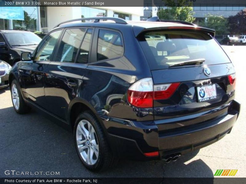 Monaco Blue Metallic / Sand Beige 2007 BMW X3 3.0si