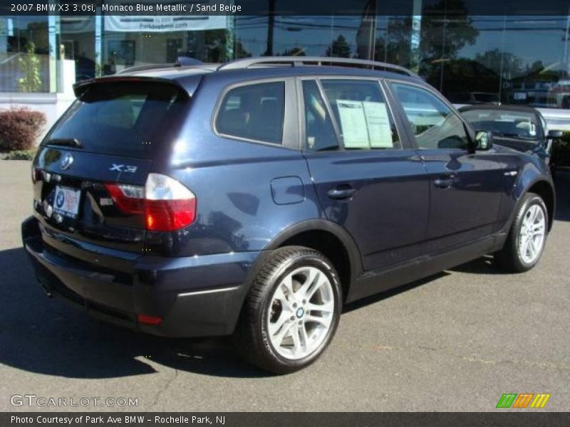 Monaco Blue Metallic / Sand Beige 2007 BMW X3 3.0si