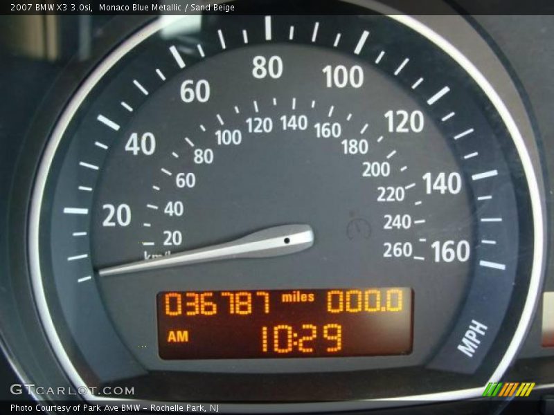 Monaco Blue Metallic / Sand Beige 2007 BMW X3 3.0si