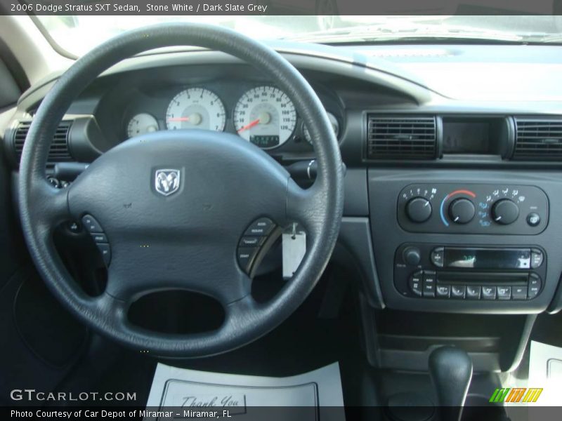 Stone White / Dark Slate Grey 2006 Dodge Stratus SXT Sedan