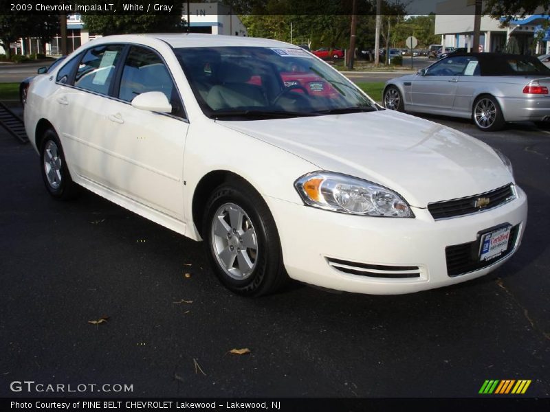 White / Gray 2009 Chevrolet Impala LT