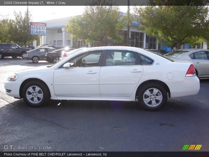 White / Gray 2009 Chevrolet Impala LT