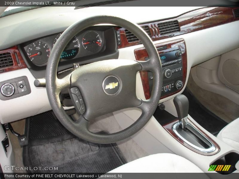 White / Gray 2009 Chevrolet Impala LT