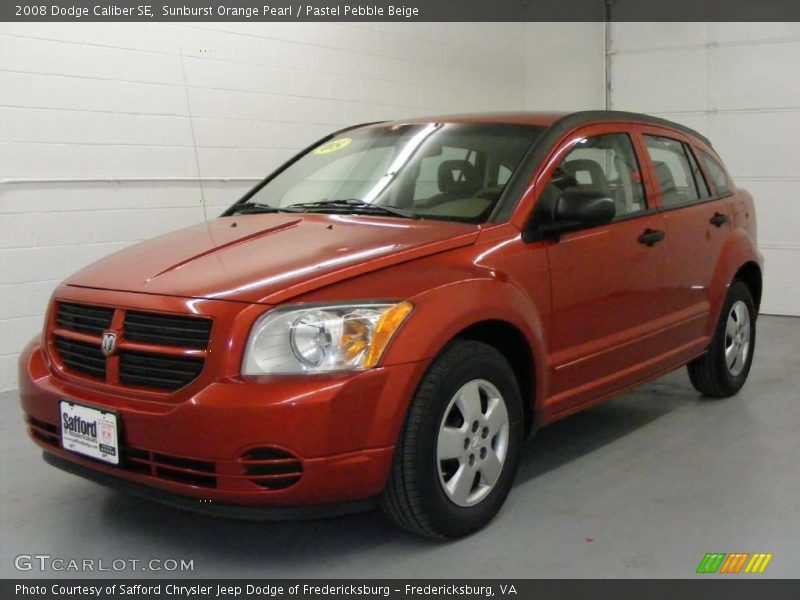 Sunburst Orange Pearl / Pastel Pebble Beige 2008 Dodge Caliber SE