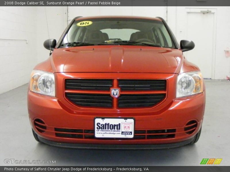 Sunburst Orange Pearl / Pastel Pebble Beige 2008 Dodge Caliber SE