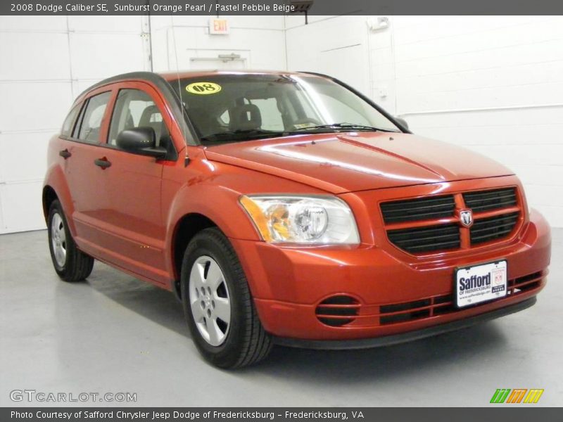 Sunburst Orange Pearl / Pastel Pebble Beige 2008 Dodge Caliber SE