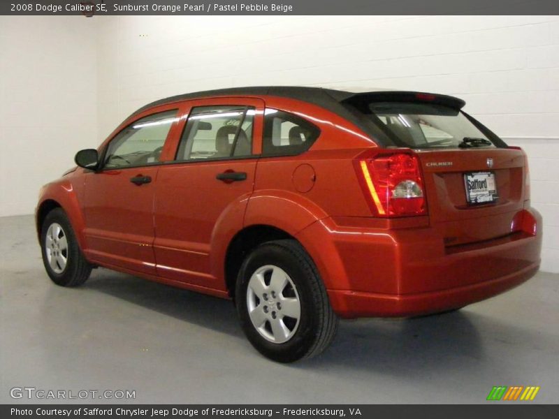 Sunburst Orange Pearl / Pastel Pebble Beige 2008 Dodge Caliber SE