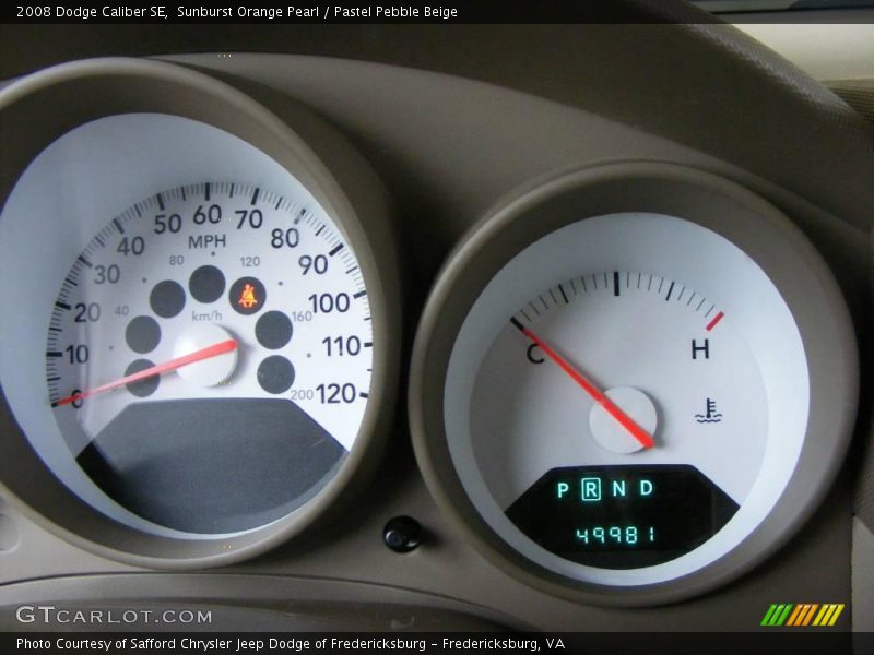 Sunburst Orange Pearl / Pastel Pebble Beige 2008 Dodge Caliber SE