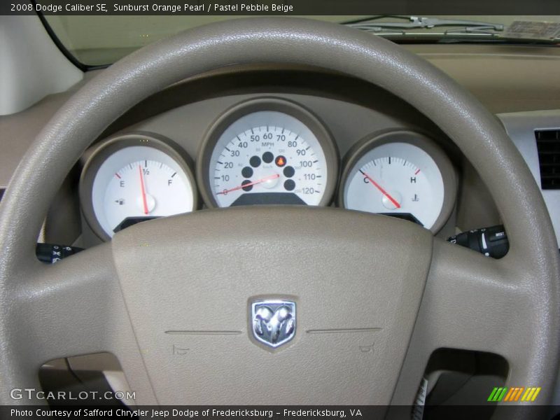 Sunburst Orange Pearl / Pastel Pebble Beige 2008 Dodge Caliber SE