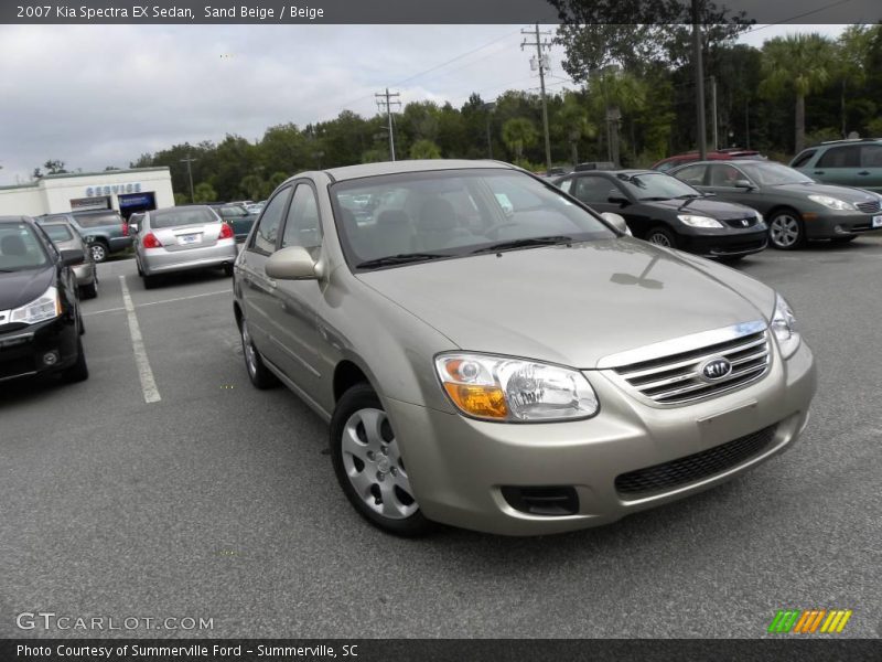 Sand Beige / Beige 2007 Kia Spectra EX Sedan