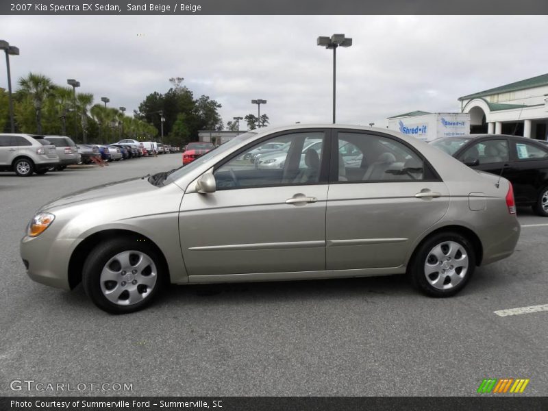 Sand Beige / Beige 2007 Kia Spectra EX Sedan