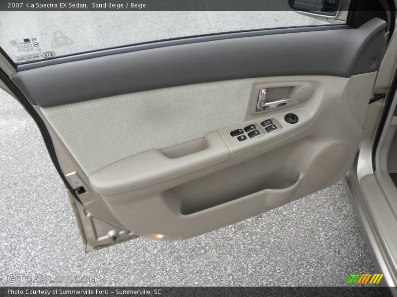 Sand Beige / Beige 2007 Kia Spectra EX Sedan