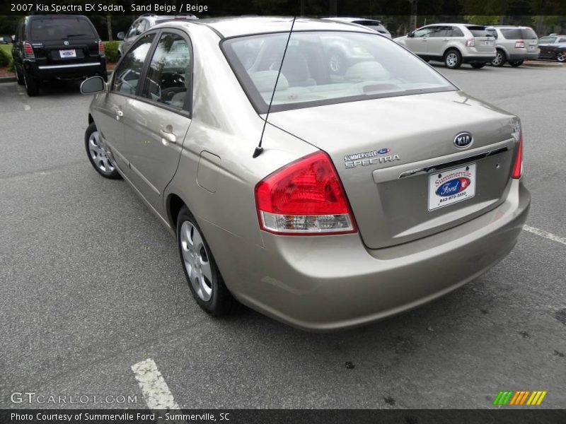 Sand Beige / Beige 2007 Kia Spectra EX Sedan