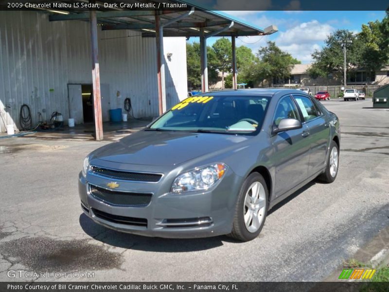 Dark Gray Metallic / Titanium 2009 Chevrolet Malibu LS Sedan