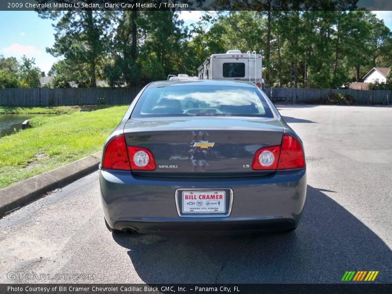 Dark Gray Metallic / Titanium 2009 Chevrolet Malibu LS Sedan