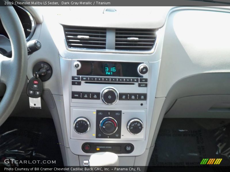 Dark Gray Metallic / Titanium 2009 Chevrolet Malibu LS Sedan