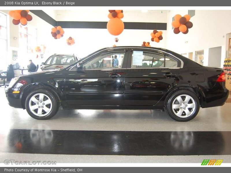 Ebony Black / Beige 2008 Kia Optima LX