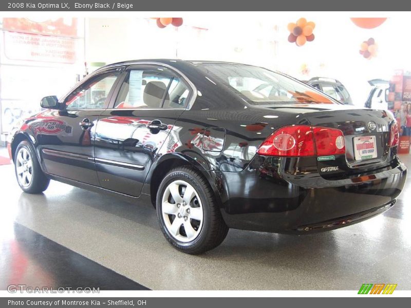 Ebony Black / Beige 2008 Kia Optima LX