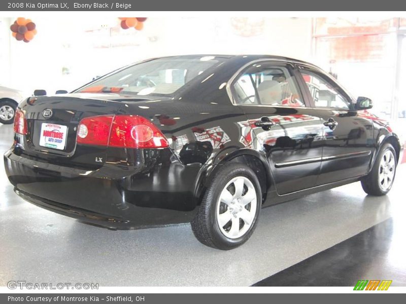 Ebony Black / Beige 2008 Kia Optima LX