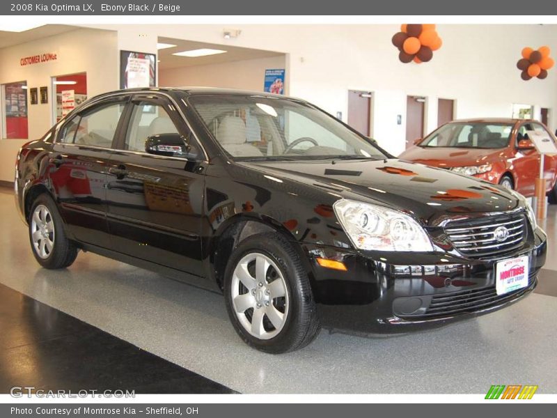 Ebony Black / Beige 2008 Kia Optima LX