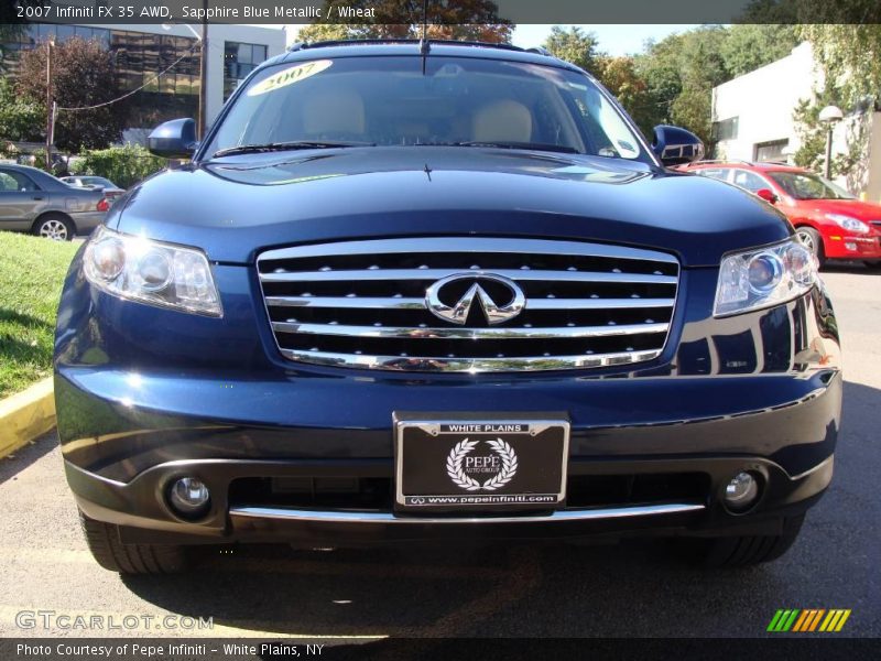 Sapphire Blue Metallic / Wheat 2007 Infiniti FX 35 AWD