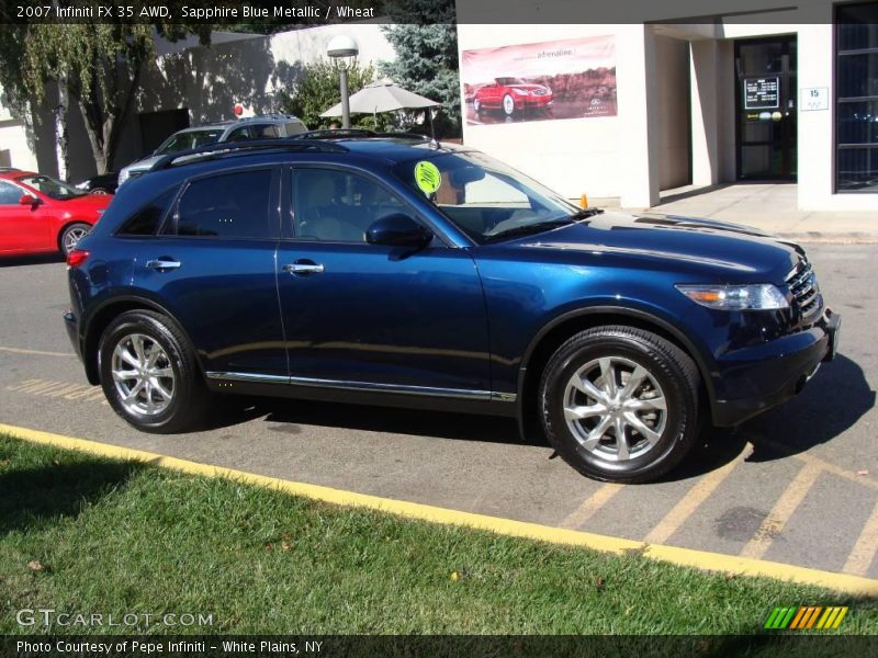 Sapphire Blue Metallic / Wheat 2007 Infiniti FX 35 AWD