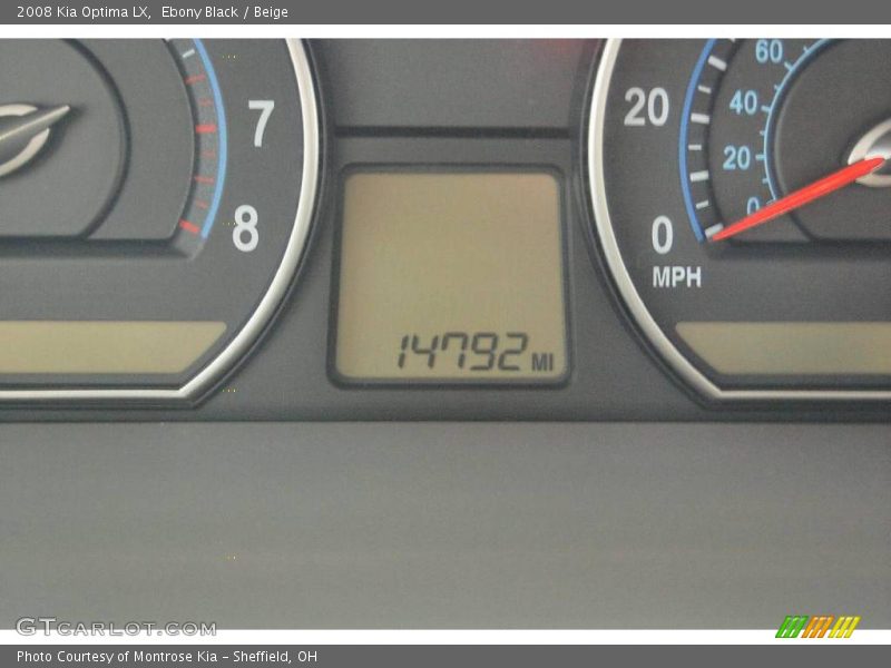 Ebony Black / Beige 2008 Kia Optima LX