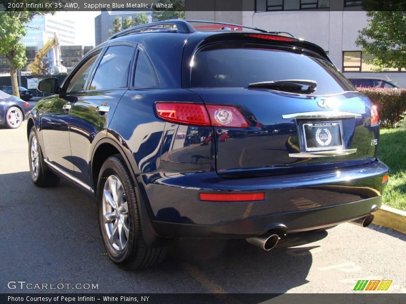 Sapphire Blue Metallic / Wheat 2007 Infiniti FX 35 AWD