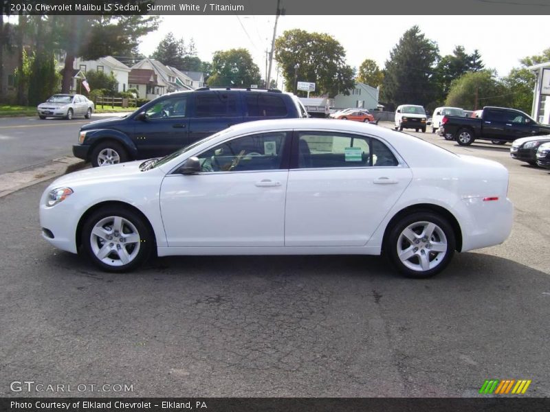Summit White / Titanium 2010 Chevrolet Malibu LS Sedan