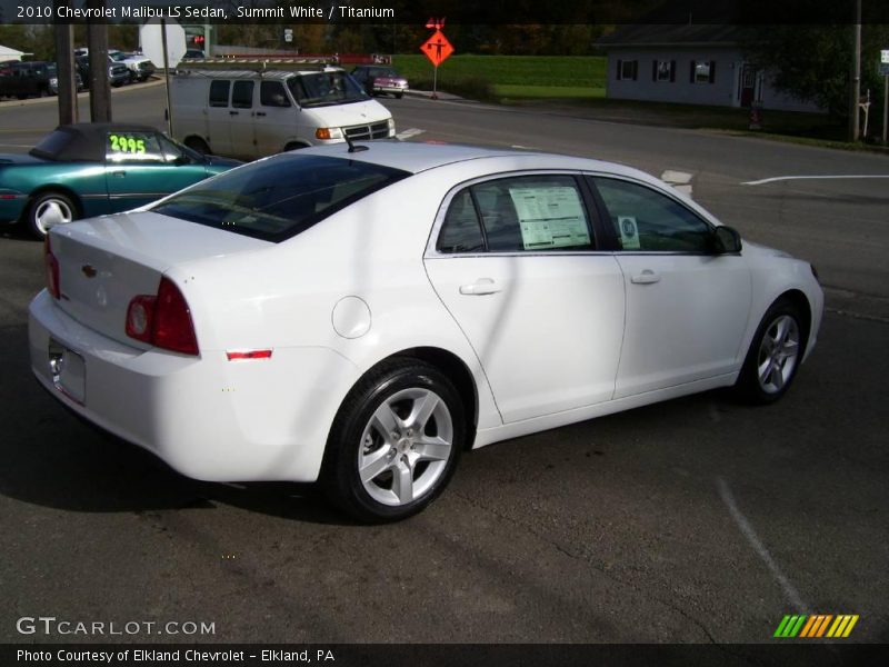 Summit White / Titanium 2010 Chevrolet Malibu LS Sedan
