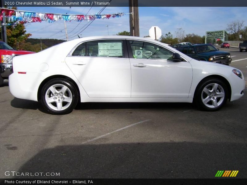 Summit White / Titanium 2010 Chevrolet Malibu LS Sedan