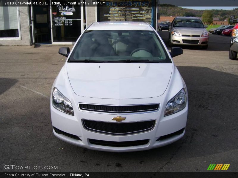 Summit White / Titanium 2010 Chevrolet Malibu LS Sedan