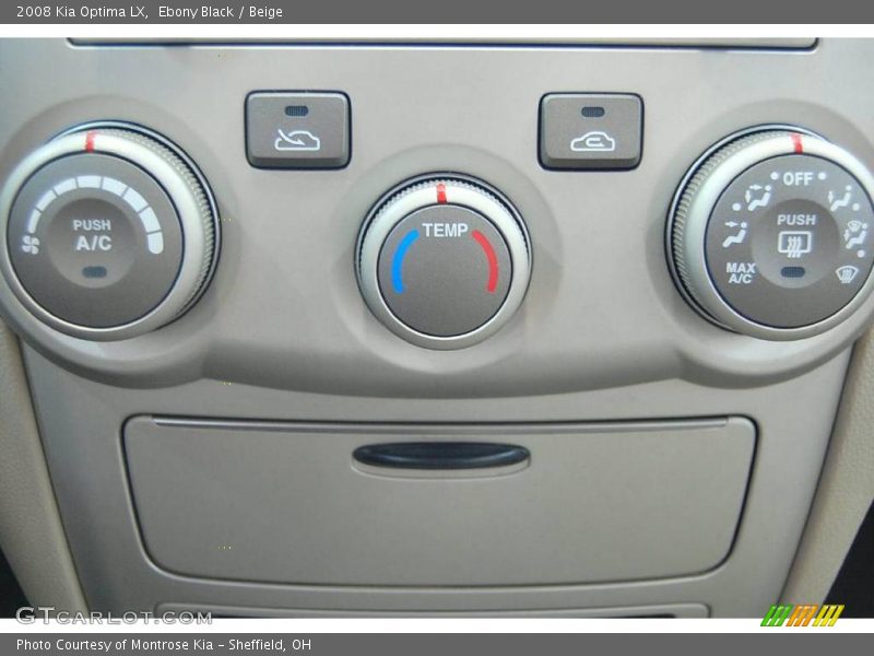 Ebony Black / Beige 2008 Kia Optima LX