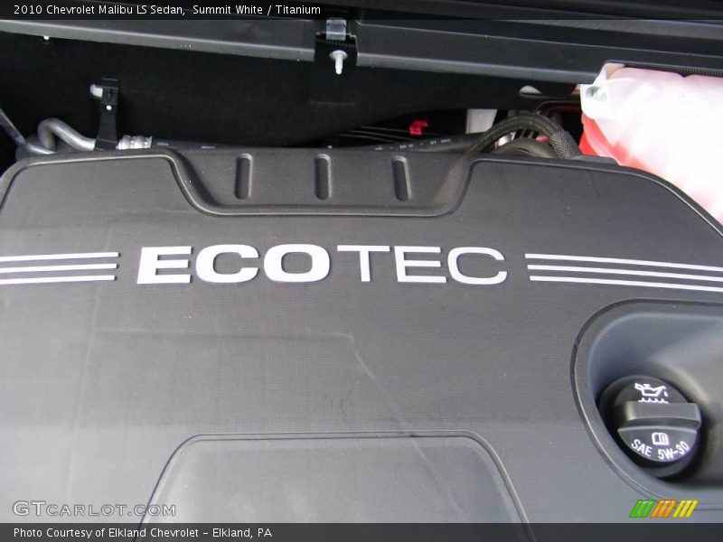 Summit White / Titanium 2010 Chevrolet Malibu LS Sedan