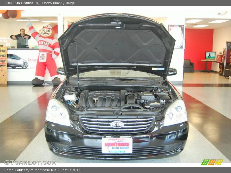 Ebony Black / Beige 2008 Kia Optima LX